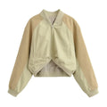 2026 New Autumn Varsity Bomber Jackets Women Zipper Cropped Casual Coats Outerwears Female Long Sleeve Streetwear Short Jackets
