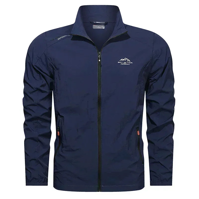 UPF100+ Men Summer Windbreaker Zip Pockets Uv Sun Protection Jackets Breathable Ultra-light Clothes Outdoor Skin Thin Coats Camp